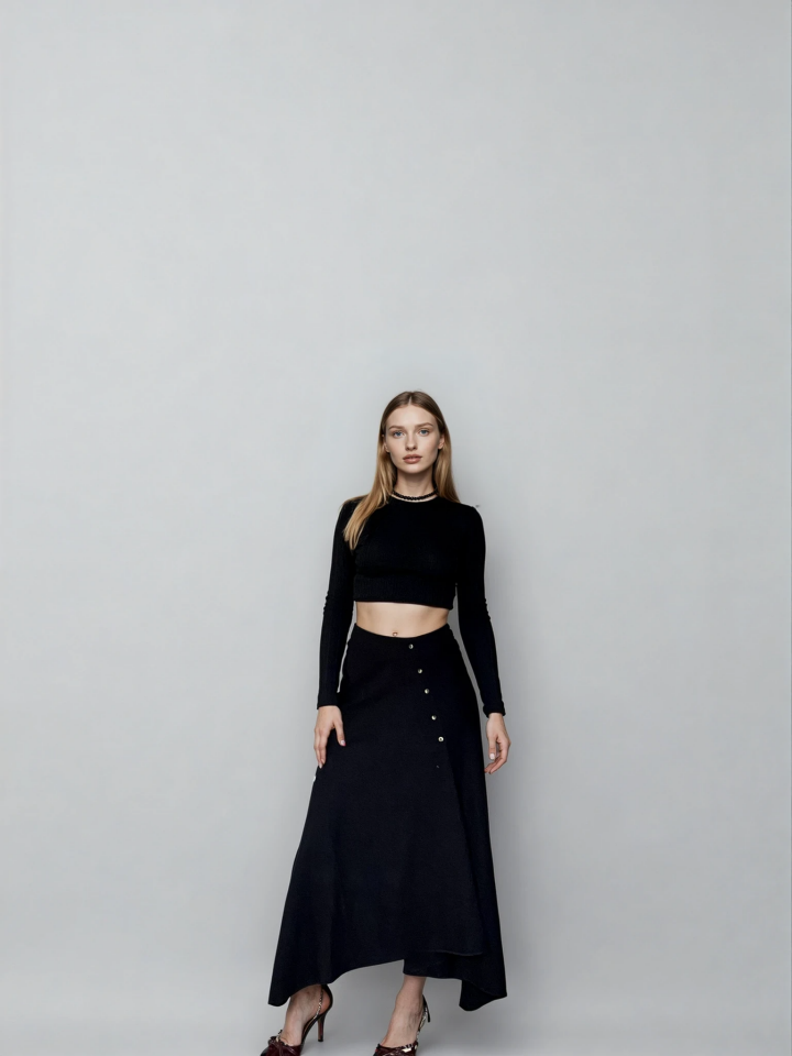 Selanik Uzun Etek Siyah - L